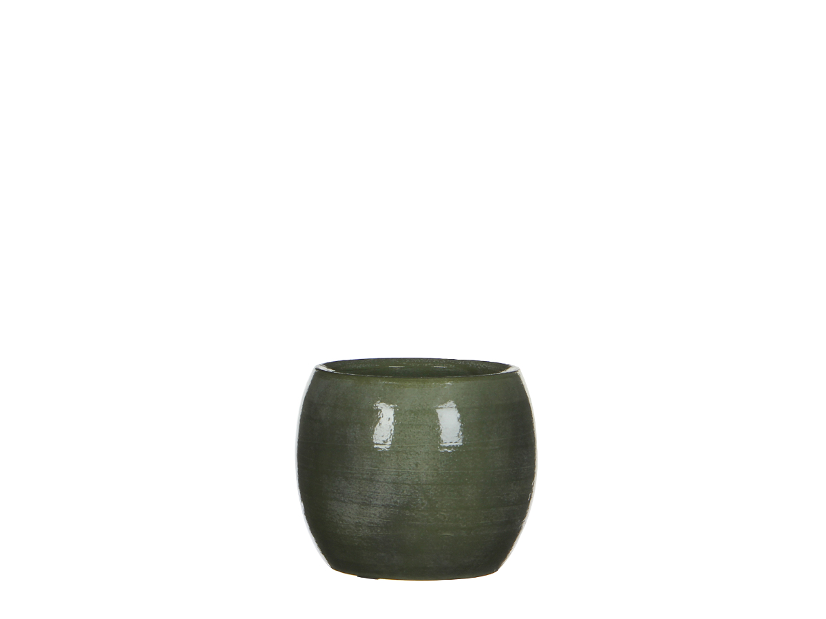 עציץ גלזורה לסטר ירוק - 14 ס"מ