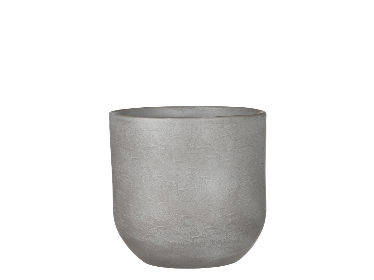 עציץ נורה אפור בהיר - 23 ס"מ