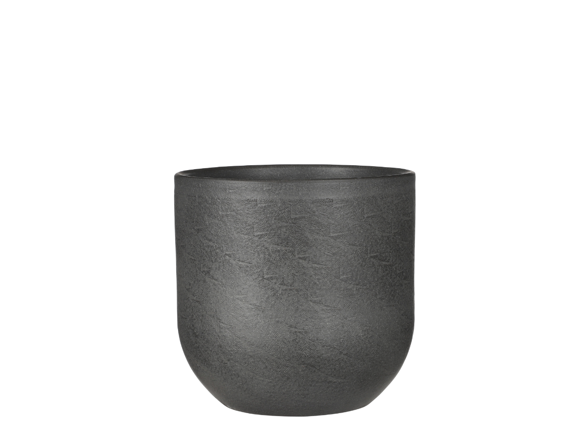 עציץ נורה אפור כהה - 23 ס"מ