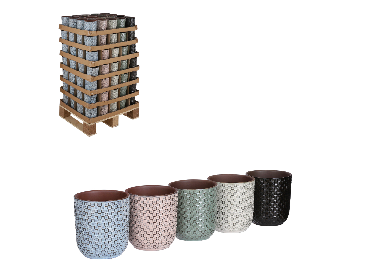 עציץ דן צבעים שונים - 13 ס"מ (דיספליי)