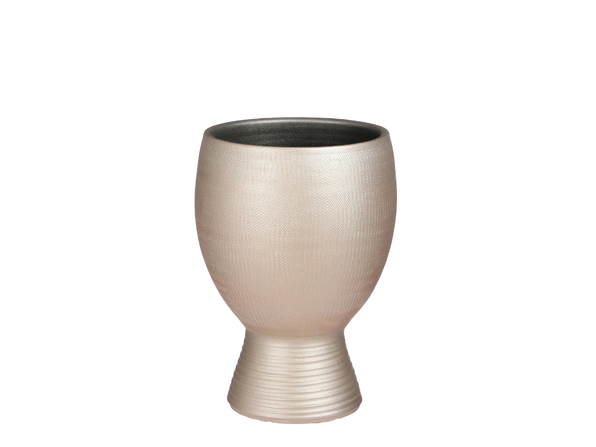 עציץ מארלו על רגל זהב - 30X24 ס"מ