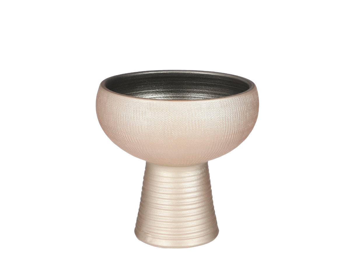 עציץ מארלו על רגל זהב - 38X19 ס"מ