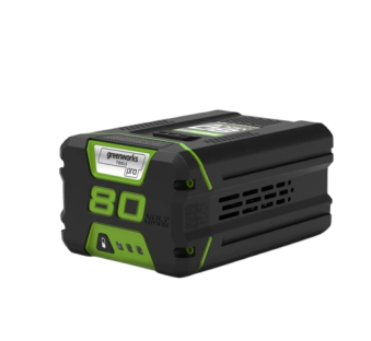 סוללת ליתיום GREENWORKS 80V 2.0Ah דגם 99555-5 עם תאי Panasonic וטעינה מהירה 17 דקות ל-80%
