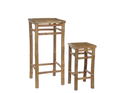 שולחן צד גבוה טרופיקל במבוק - 35X35X76 ס"מ