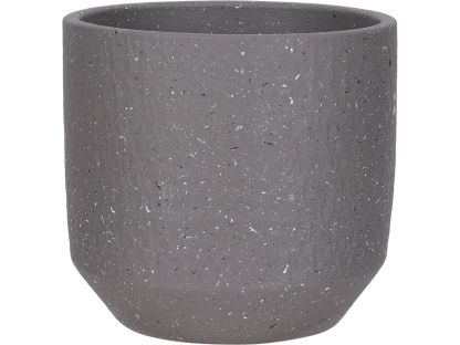 עציץ קווין עגול אפור כהה 20 ס"מ - 1086328