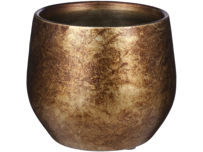 עציץ אוליבר מתכת מוזהב 16 ס"מ - 1092280