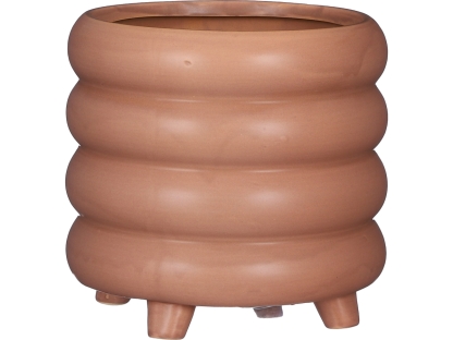 עציץ פלוריאן עגול חום - 19.5 ס"מ - 1095010