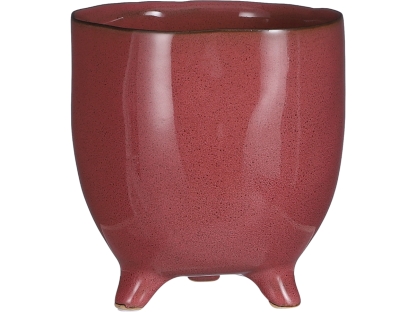 עציץ אילי על רגליים אדום - 12 ס"מ - 1096097