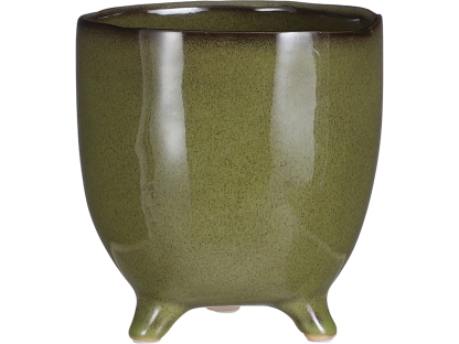 עציץ אילי על רגליים ירוק - 12 ס"מ - 1096098