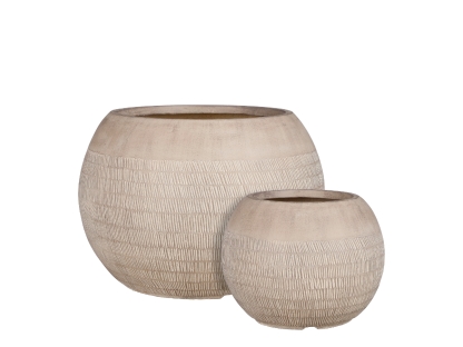 עציץ זמבלה ביצה אפור - 36.5 ס"מ