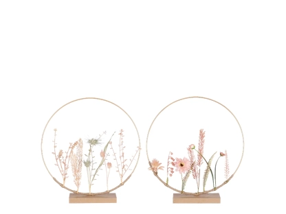 צמחיה מלאכותית זר פרחים על סטנד מעוגל 2