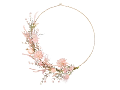 צמחיה מלאכותית זר פרחים על סטנד מעוגל 3