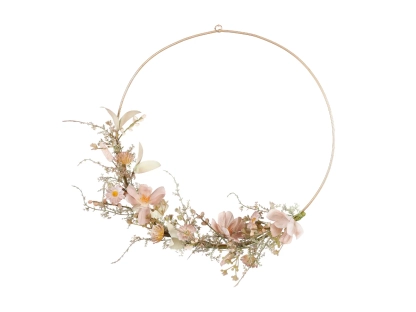 צמחיה מלאכותית זר פרחים דמוי יבש על סטנד מעוגל 4