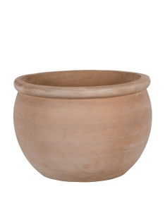 עציץ טרקוטה עם שפה סטוקהולם כהה -37 ס"מ - 274442