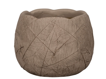 עציץ רוטרדאם שפה דמוי פרח חום - 13.5 ס"מ