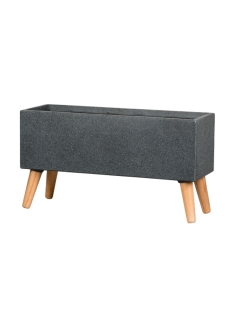 אדנית פיבר קליבלנד על רגלי עץ שחורה - 60 ס"מ - 561101