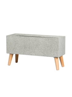 אדנית פיבר קליבלנד על רגלי עץ אפורה - 70 ס"מ - 561112