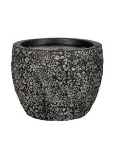 עציץ גלזורה גילי עגול שחור- 41 ס"מ - 565102