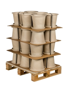 עציץ טרקוטה לבן ונטו - 25 ס"מ - 829202