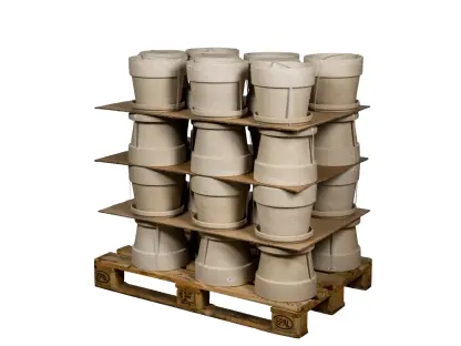 עציץ טרקוטה לבן קלימה + תחתית- 28 ס"מ