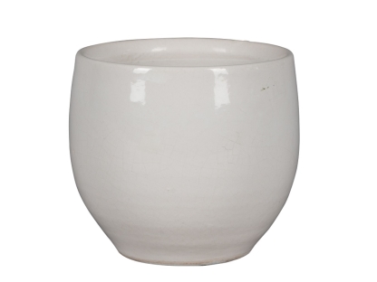 עציץ ליסבון לבן 18 ס"מ