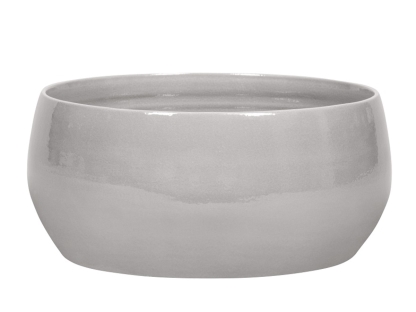 עציץ ליסבון קערה לבן 28 ס"מ