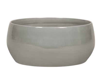 עציץ ליסבון קערה אפור 23 ס"מ