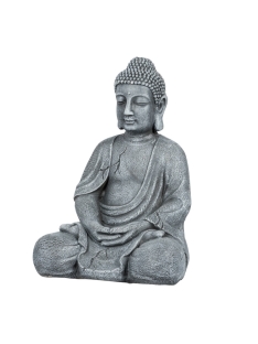 פסל בודהה יושב אפור - 30X45 ס"מ - 915002