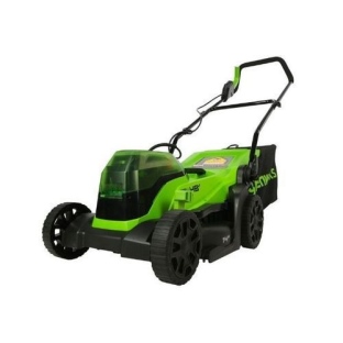 מכסחת דשא נטענת GREENWORKS 48V דגם 99518-4 עם רוחב כיסוח 36 ס"מ, מנוע בראשלס, 2 סוללות 2 אמפר ומטען
