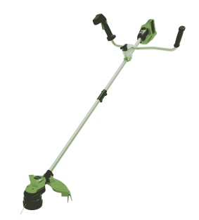 חרמש קוצץ קנטים GREENWORKS 48V Brushless דגם 99523-1 עם כידון מקצועי מתכוונן, מערכת חיתוך דואלית עם