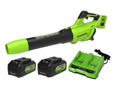 מפוח עלים נטען + שתי סוללות שקע USB