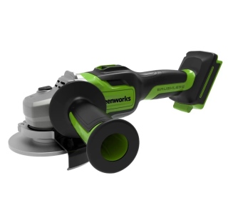 משחזת זווית GREENWORKS 24V Brushless דגם 99574/3.5 עם דיסק "5 ומבנה אלומיניום לקירור מעולה