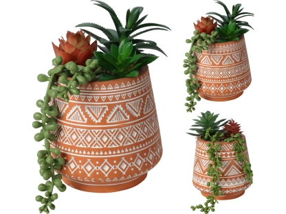 צמחיה מלאכותית מיקס בכד בטון