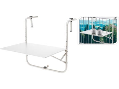 שולחן מרפסת יונידור לבן - 60X43 ס"מ