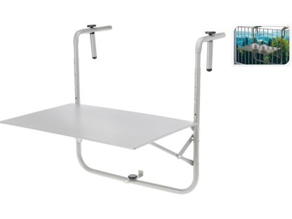 שולחן מרפסת יונידור אפור בהיר - 60X43 ס"מ