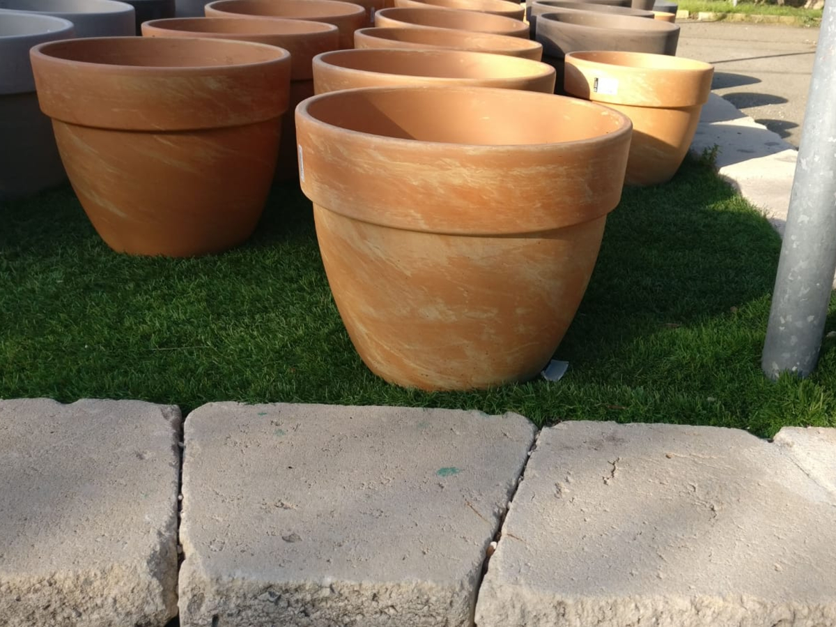 עציץ טרקוטה חום בהיר לבנטה ק. 34 ס"מ