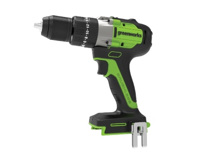 מברגה/מקדחה GREENWORKS 24V Brushless דגם GD24DD60 משלבת מנוע מתקדם ומומנט 60Nm לביצועים מקצועיים