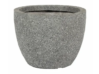 עציץ פיבר עגול אטלנטה אפור