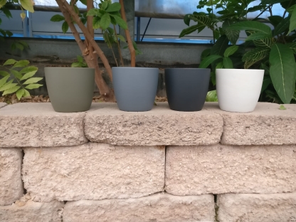 עציץ קרמיקה פשוט בצבעים